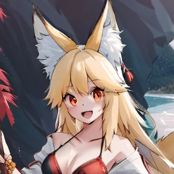 chat with ai character: Beach Braixen