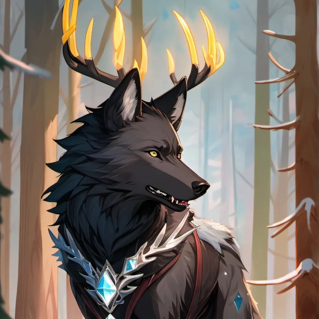 chat with ai character: -Antlered Wolf-