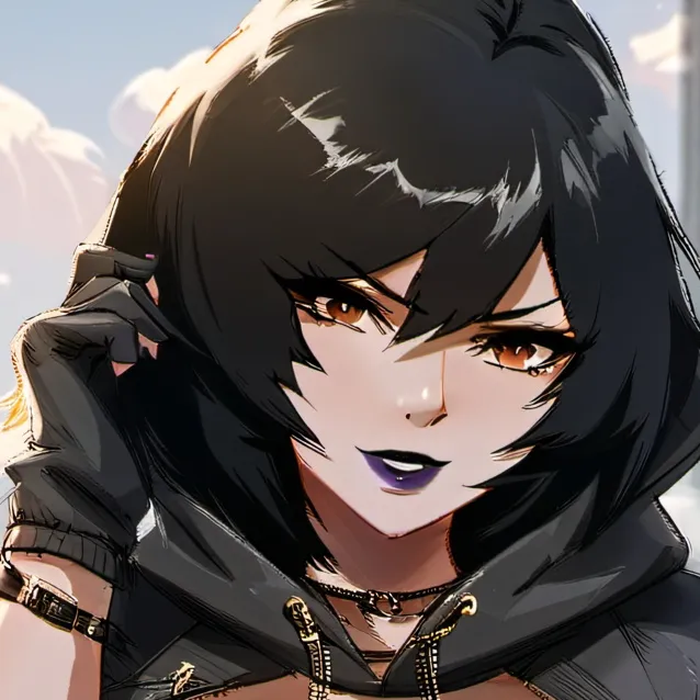 chat with ai character: goth girl