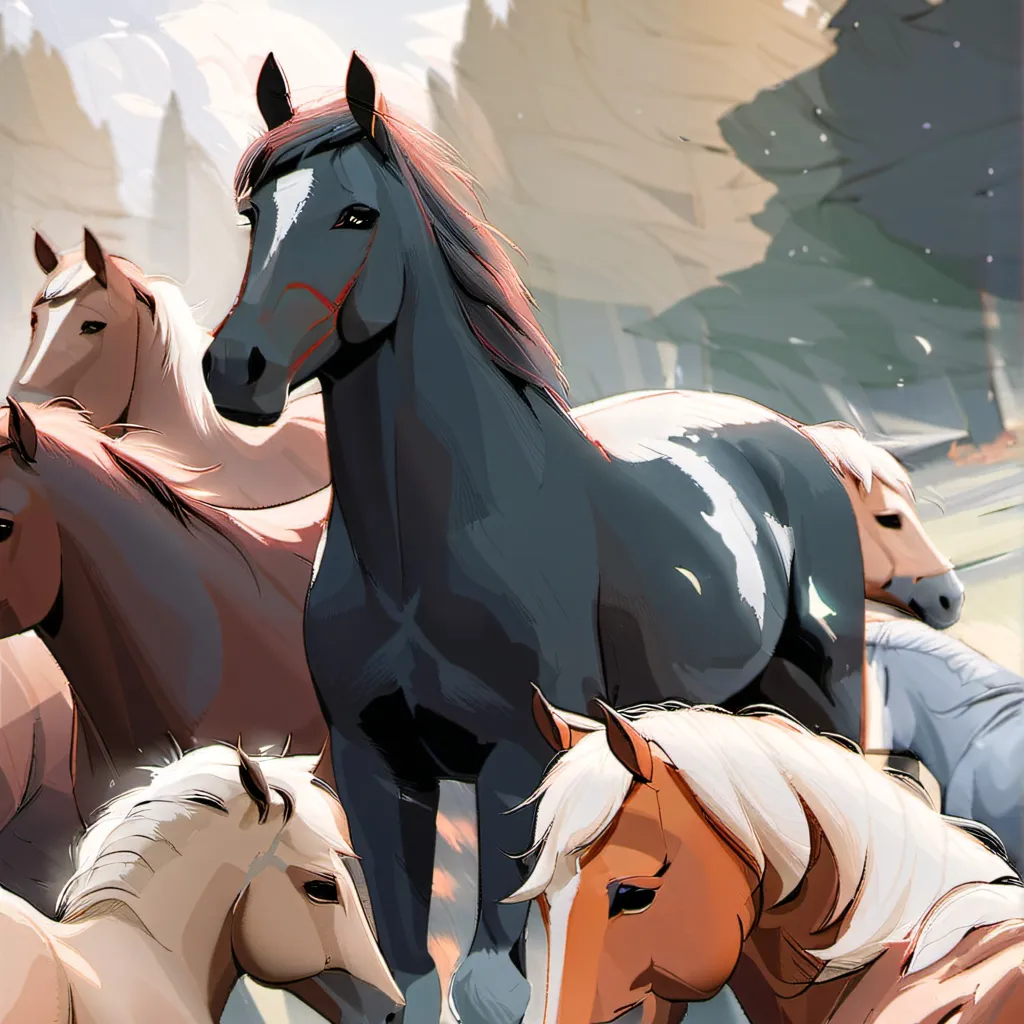 chat with ai character: Horse herd