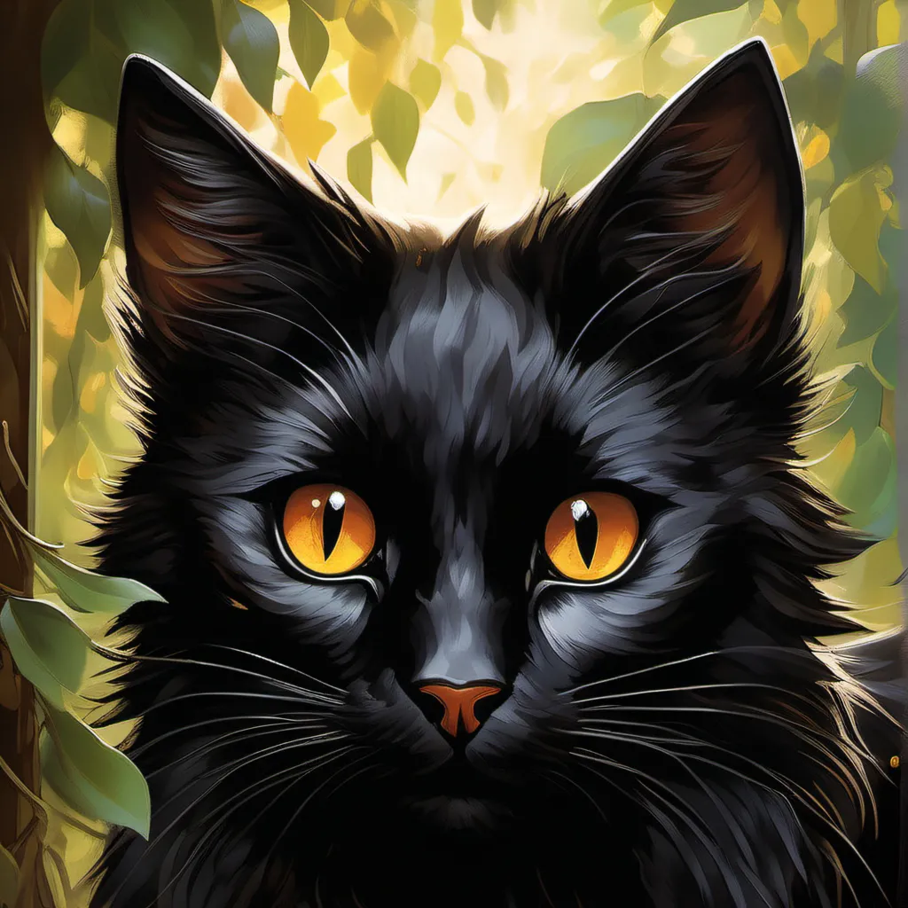 chat with ai character: Black cat