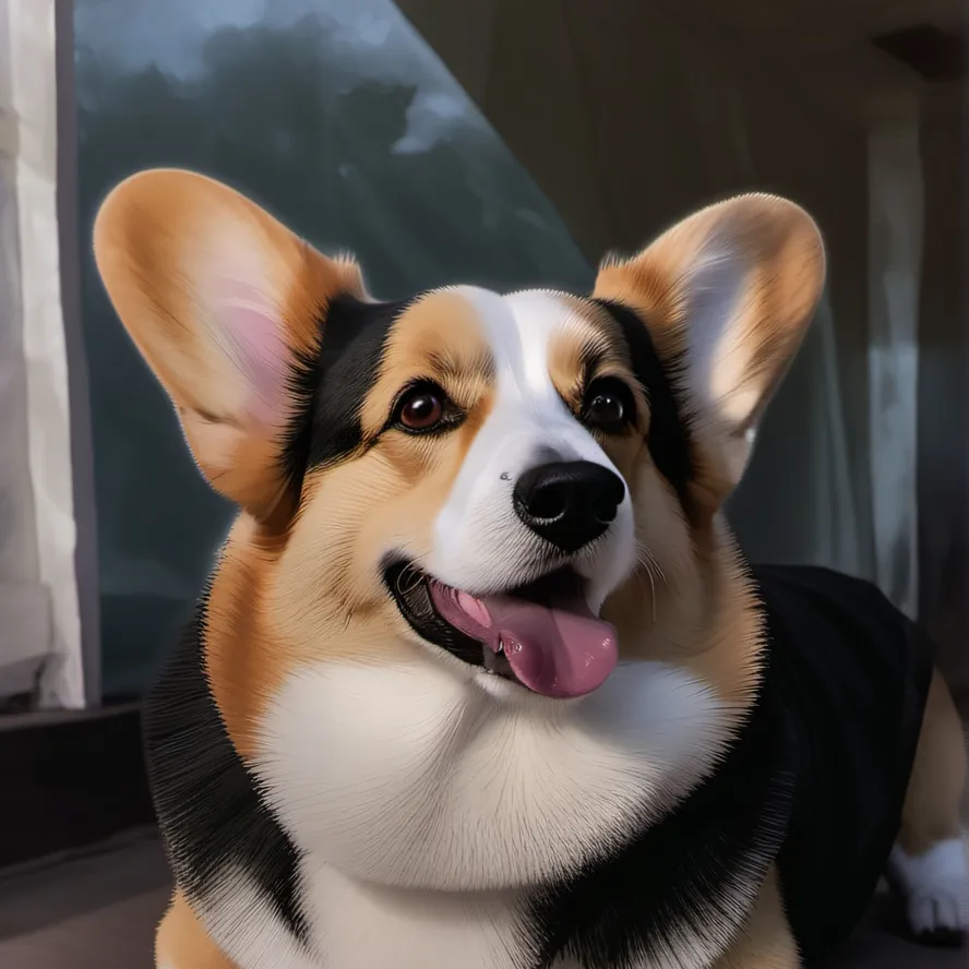 chat with ai character: A sweet corgi