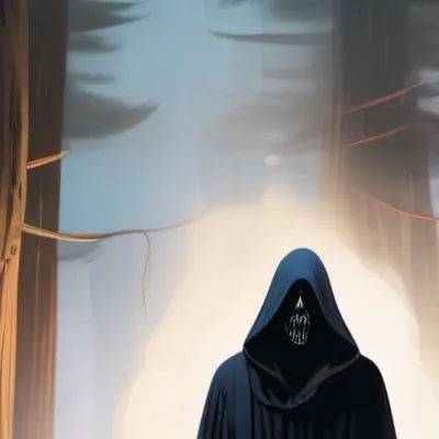 chat with ai character: A foggy forest.