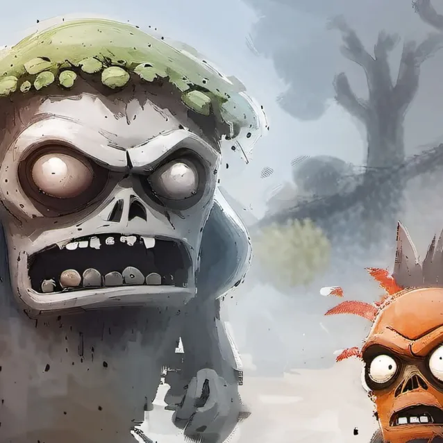 chat with ai character: pvz in my style