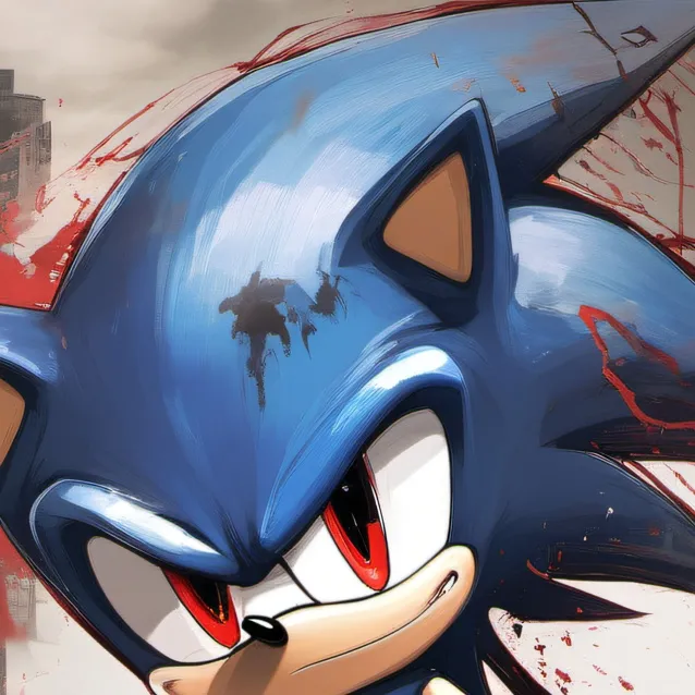 chat with ai character: Sonic.Exe but weir