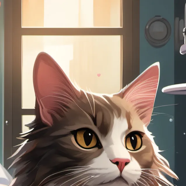 chat with ai character: The sick cat