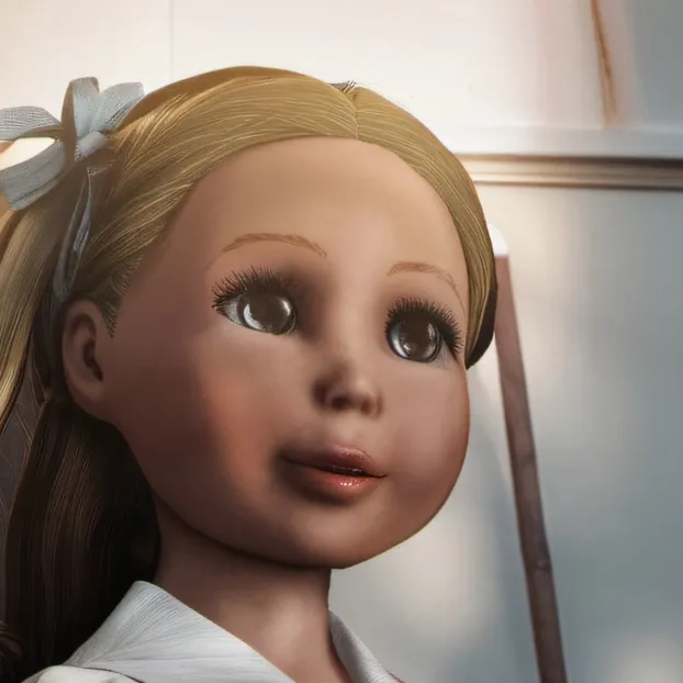 chat with ai character: Weird doll