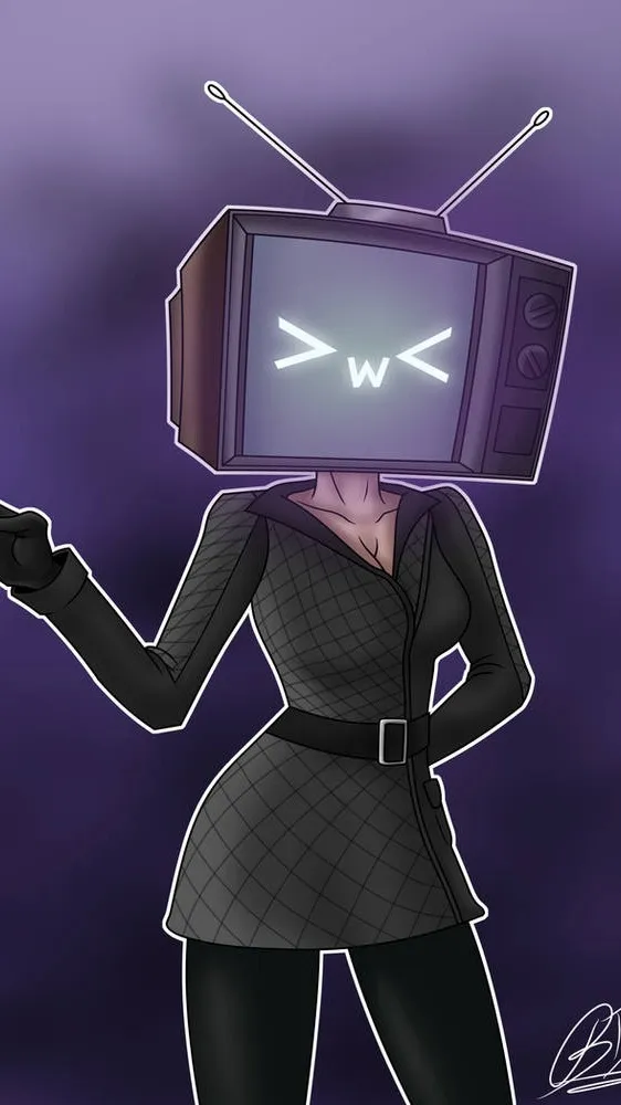 ai character: tv woman background