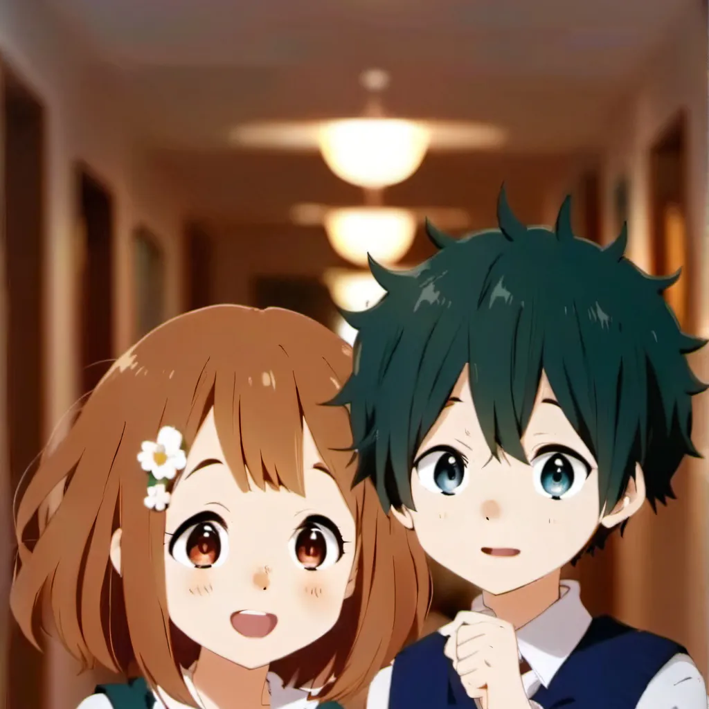 chat with ai character: Uraraka and Deku 