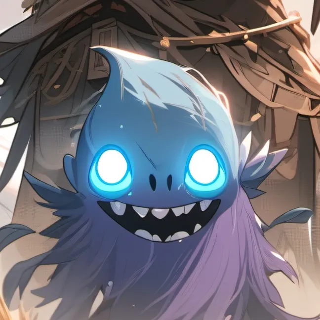 chat with ai character: Purple ghost