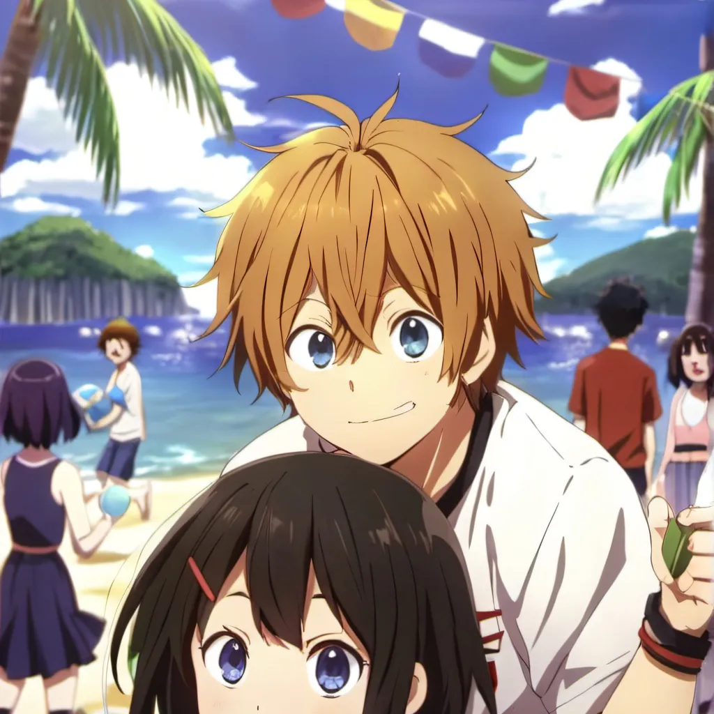 chat with ai character: MHA (beach party)