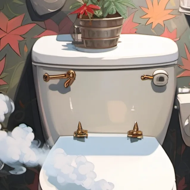 chat with ai character: toilet smoke