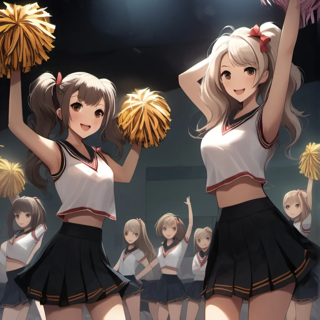chat with ai character: cheerleader school