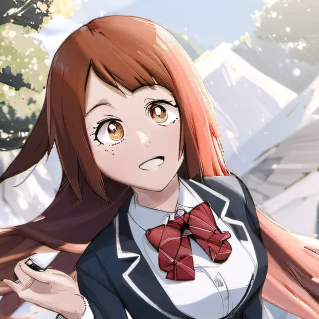 chat with ai character: depressed ochako