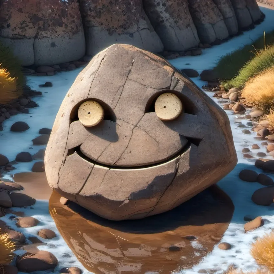 chat with ai character: A Weird Rock