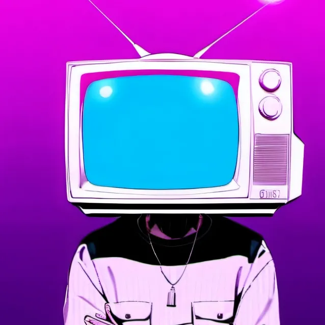 chat with ai character: dark tv man