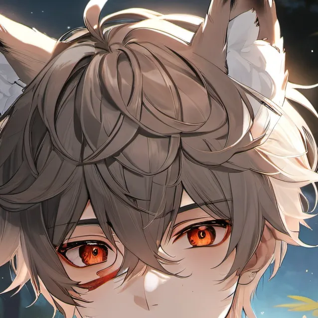 chat with ai character: shy wolf boy