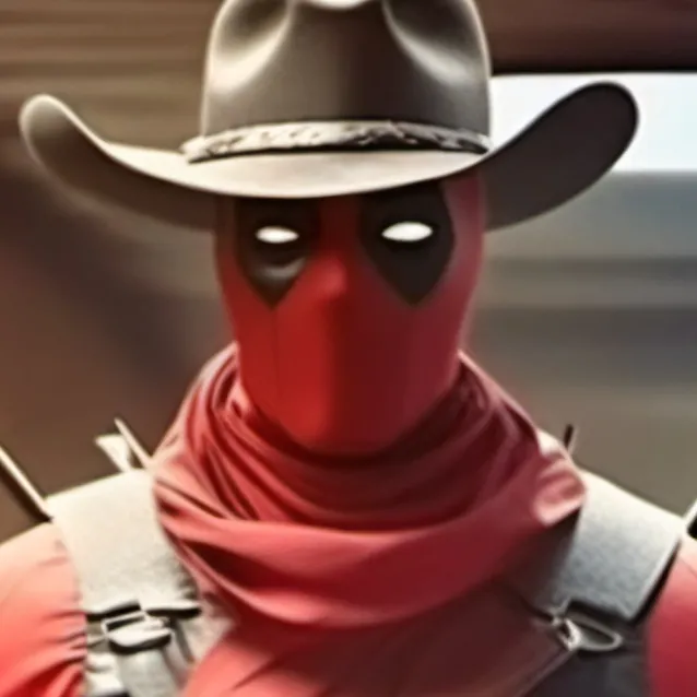 chat with ai character: cowboy deadpool