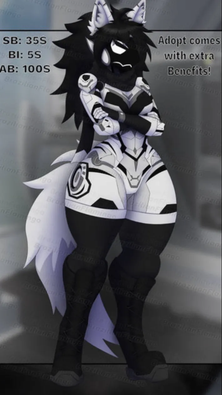 ai character: robot cat girl background