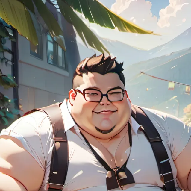 chat with ai character: big belly boy