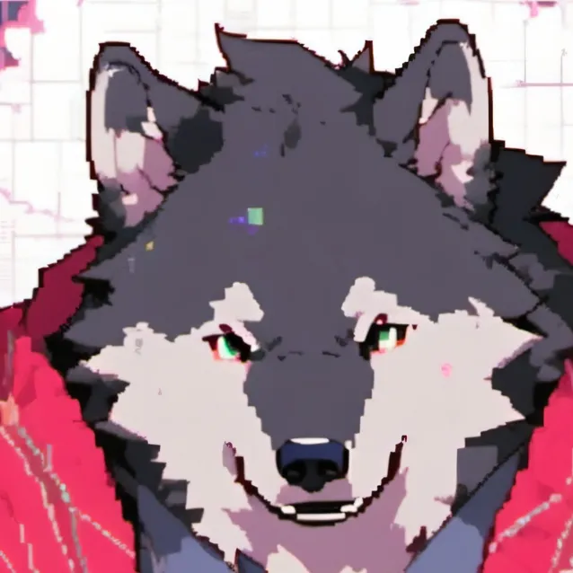 chat with ai character: fat furry wolf