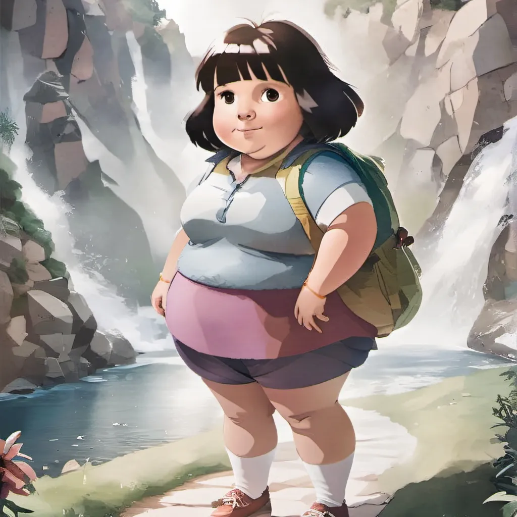 chat with ai character: fat dora