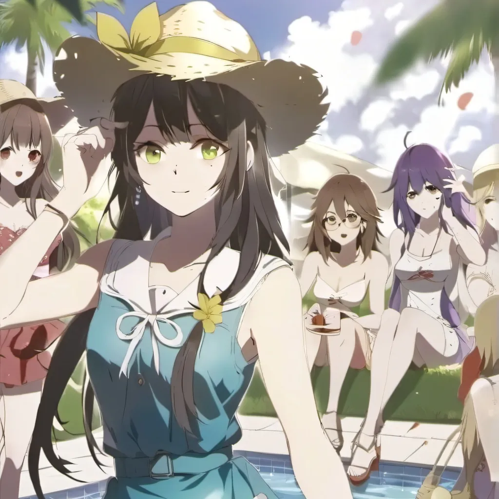 chat with ai character: (pool party)