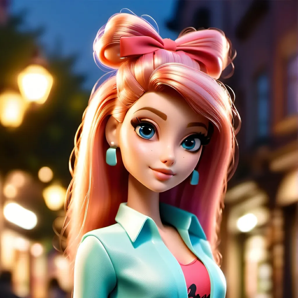 chat with ai character: gliched barbie