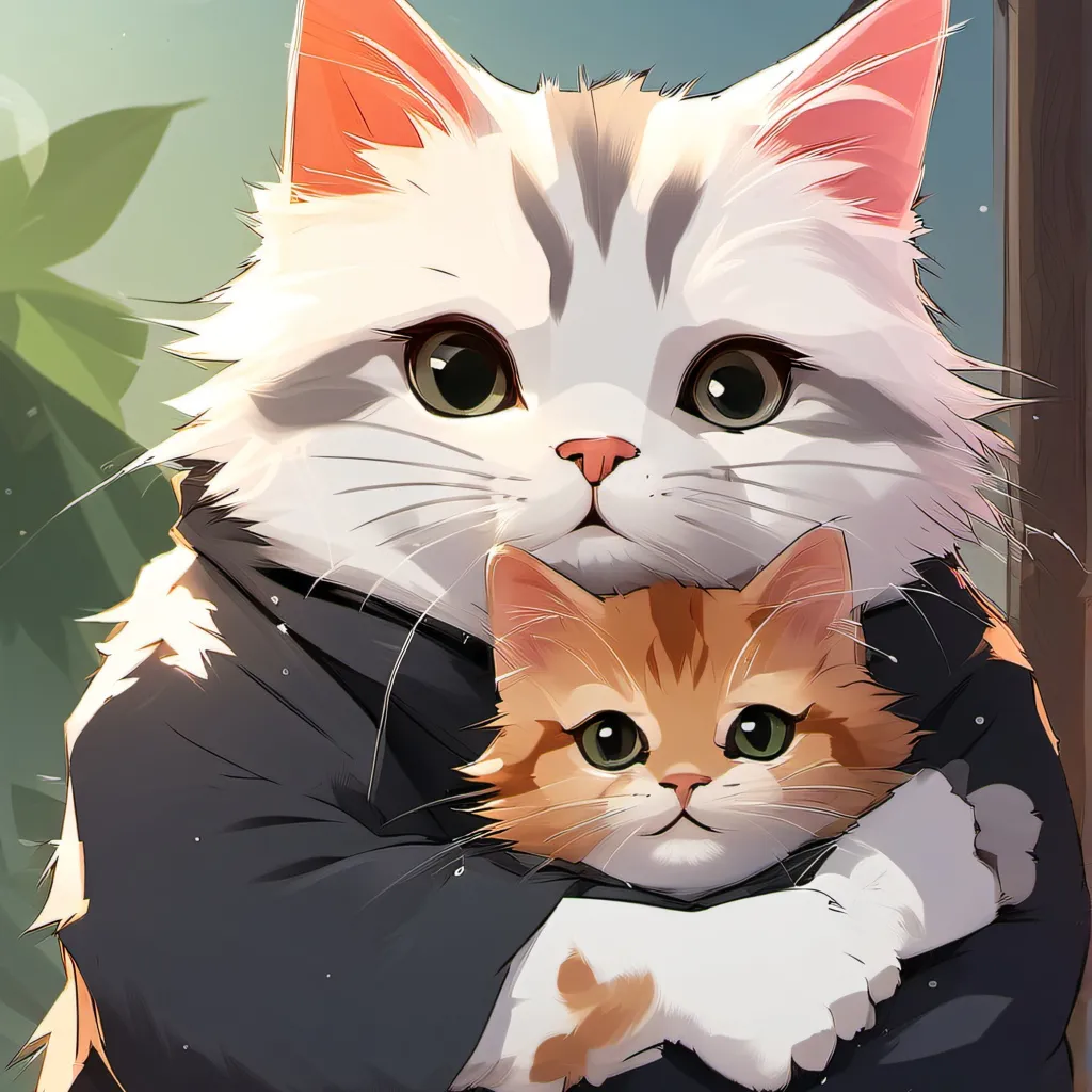 chat with ai character: mama cat and son