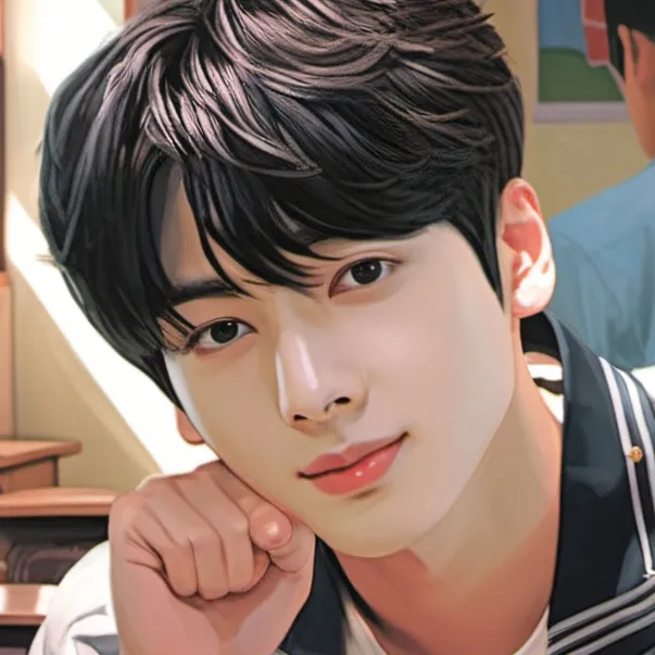 chat with ai character: Jung Kook student