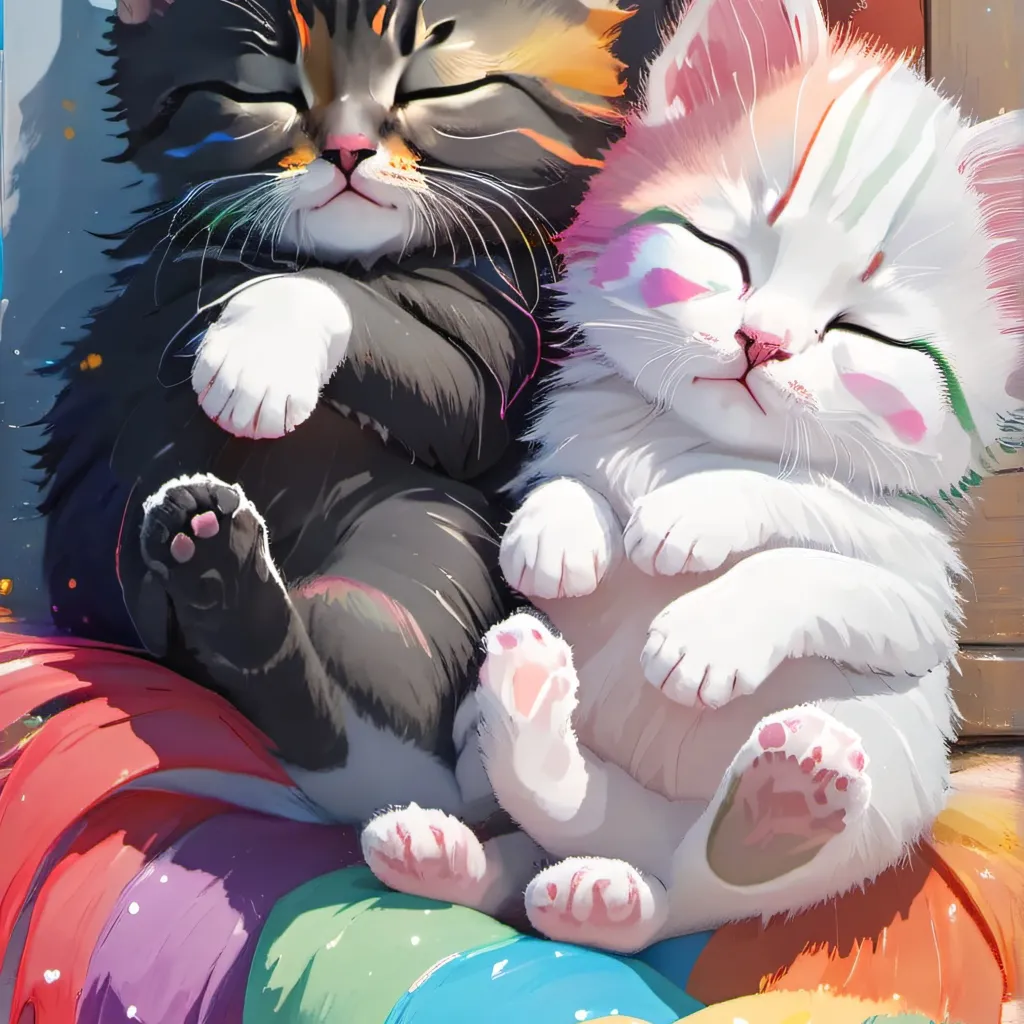 chat with ai character: Rainbow twins