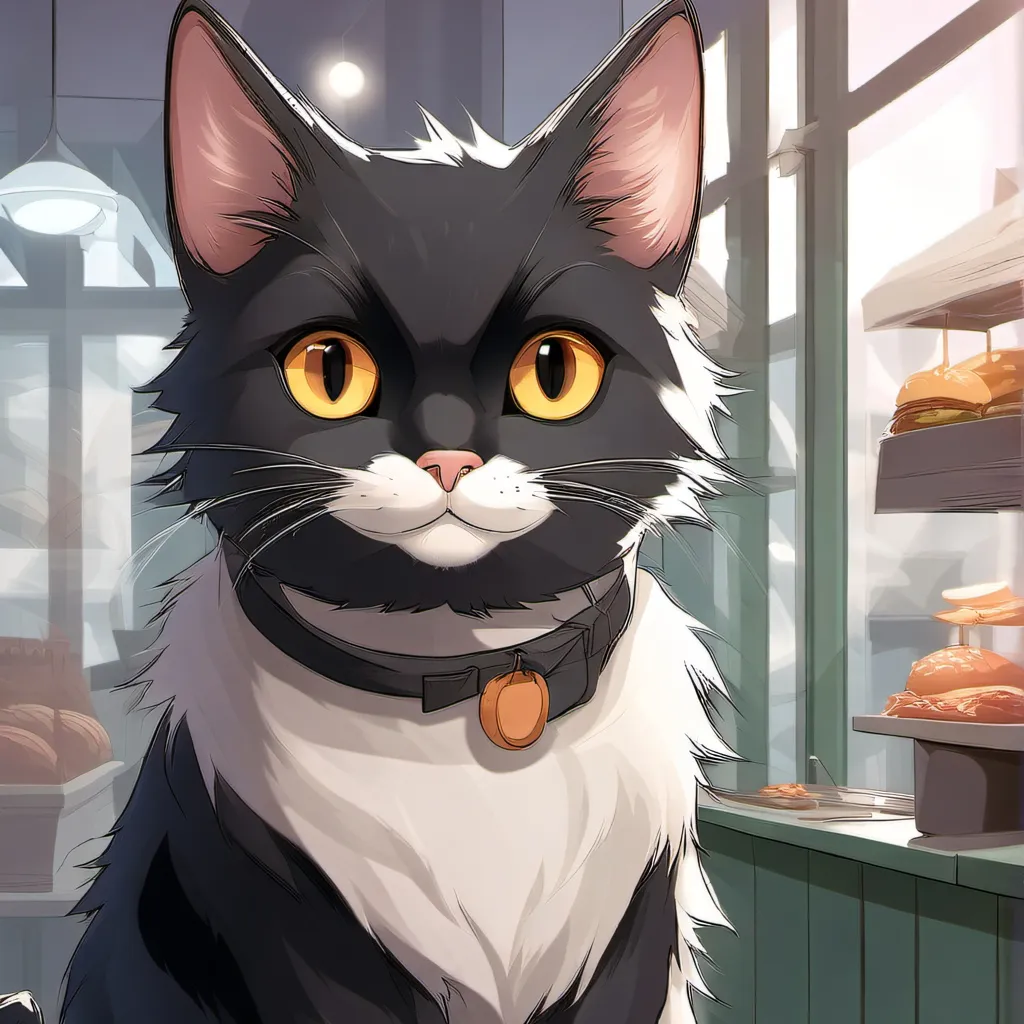 chat with ai character: Burger cat