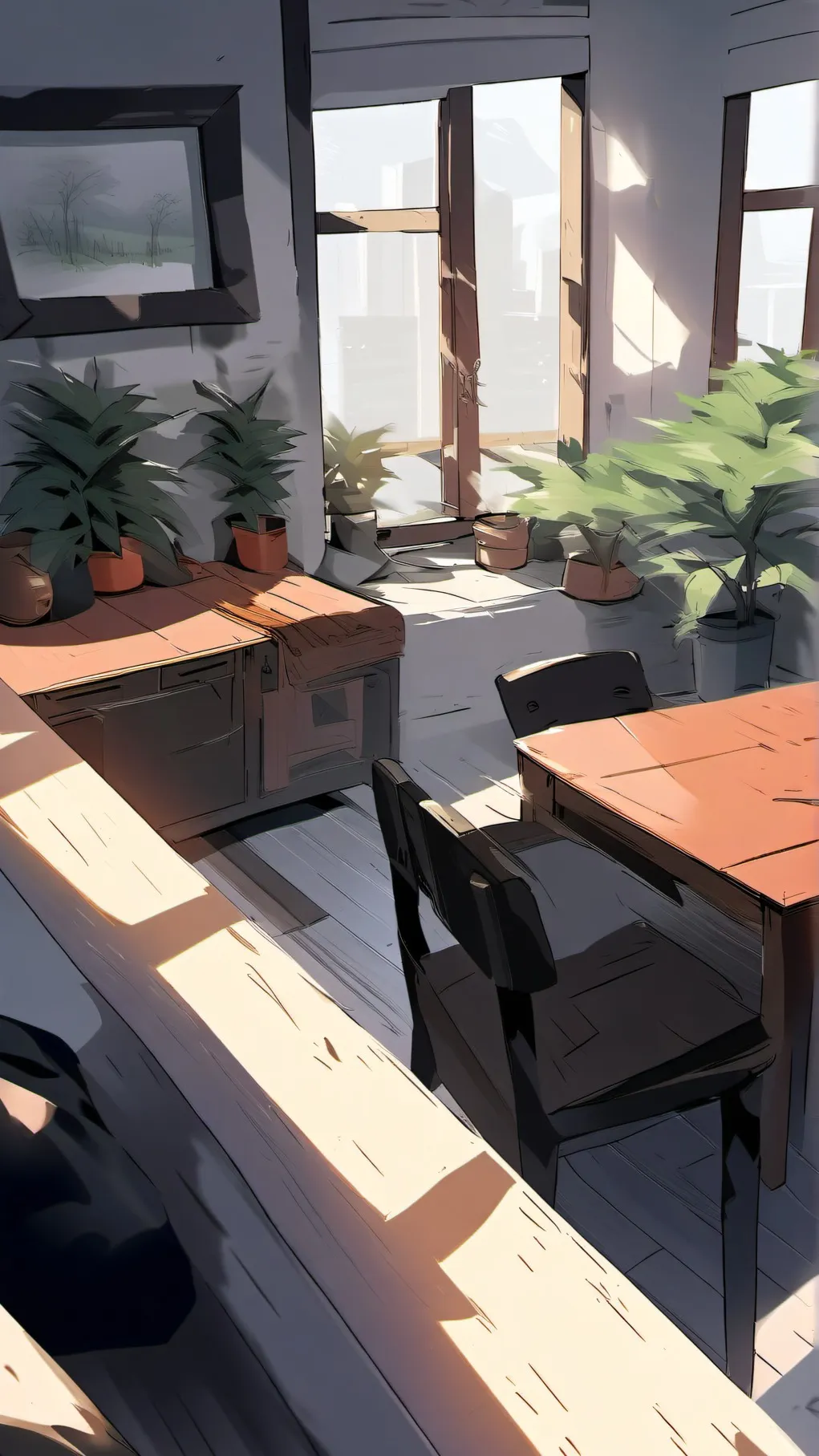 ai character: Same Room background