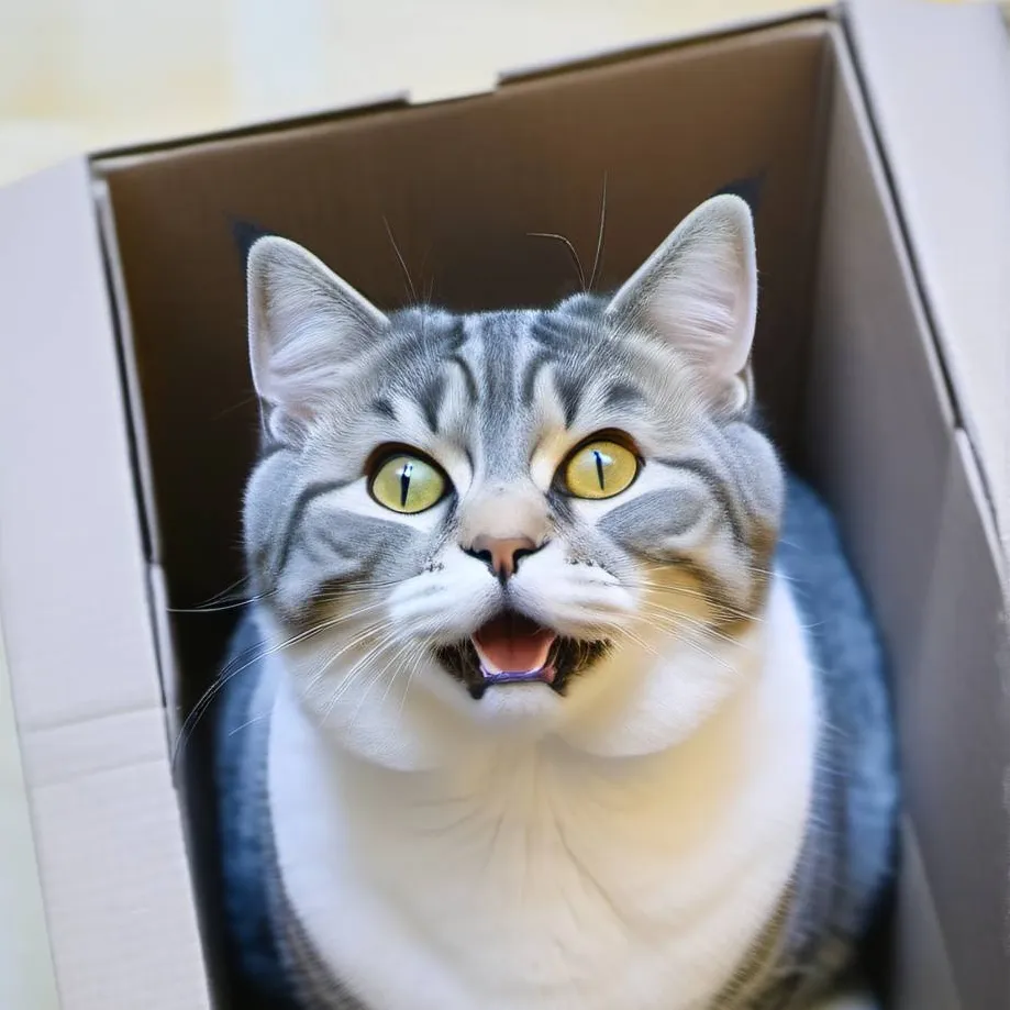 chat with ai character: Cat in a Box