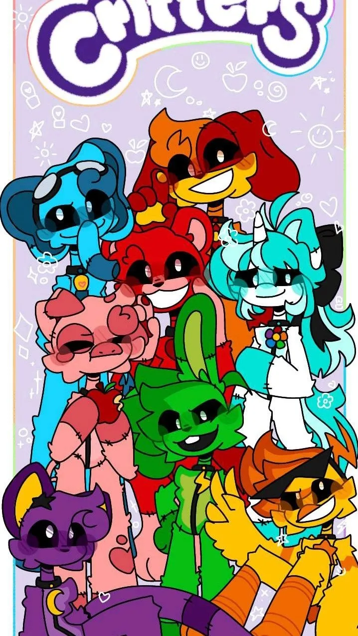 ai character: Smiling Critters background