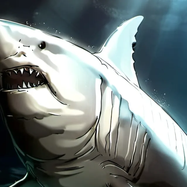 chat with ai character: white shark