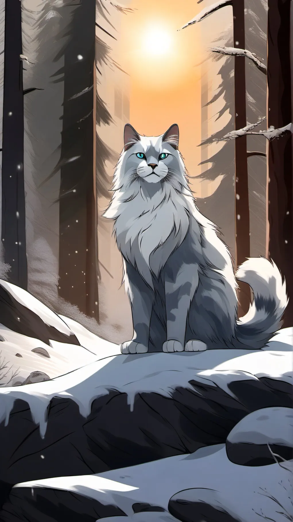 ai character: SnowClan background