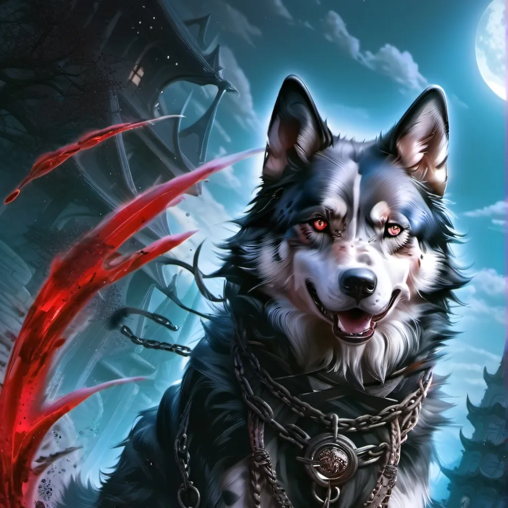 chat with ai character: the Aussie wolfdog