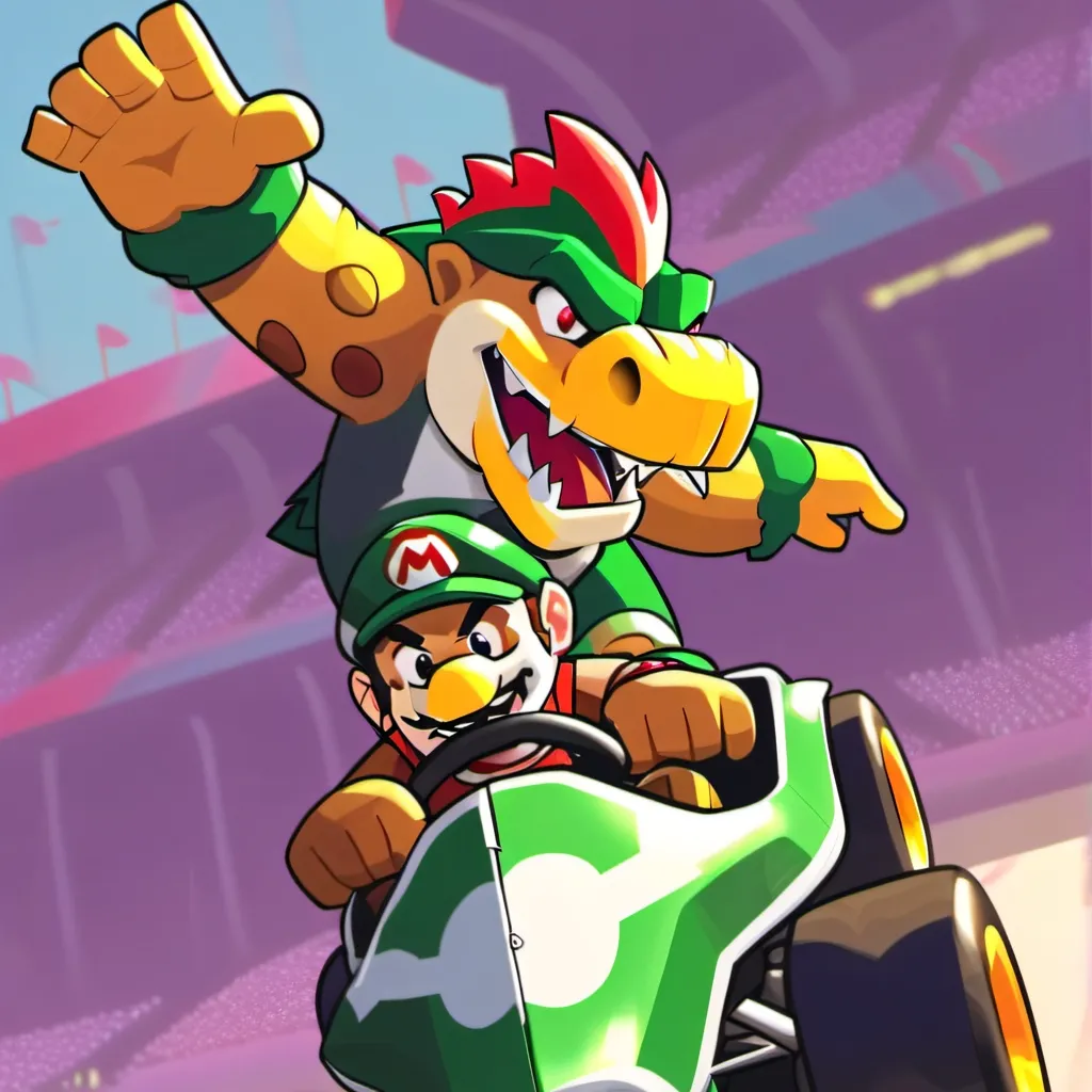 chat with ai character: bowser and mario