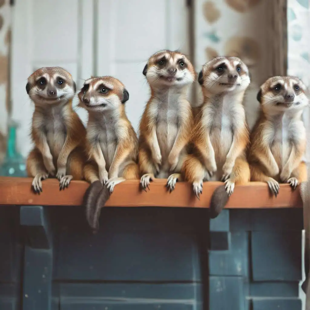 chat with ai character: 5 Cute Meerekats 