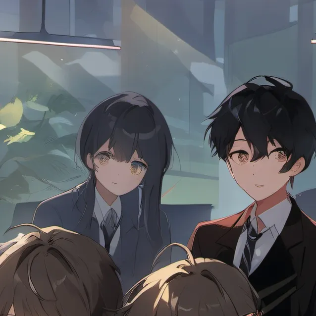 chat with ai character: school group call