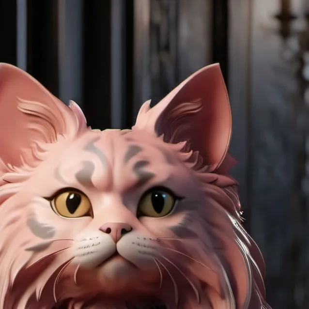 chat with ai character: pink cat