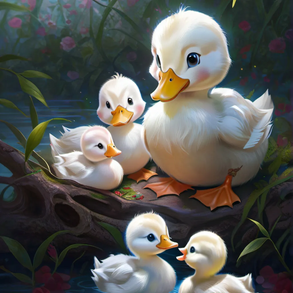 chat with ai character: family of ducks