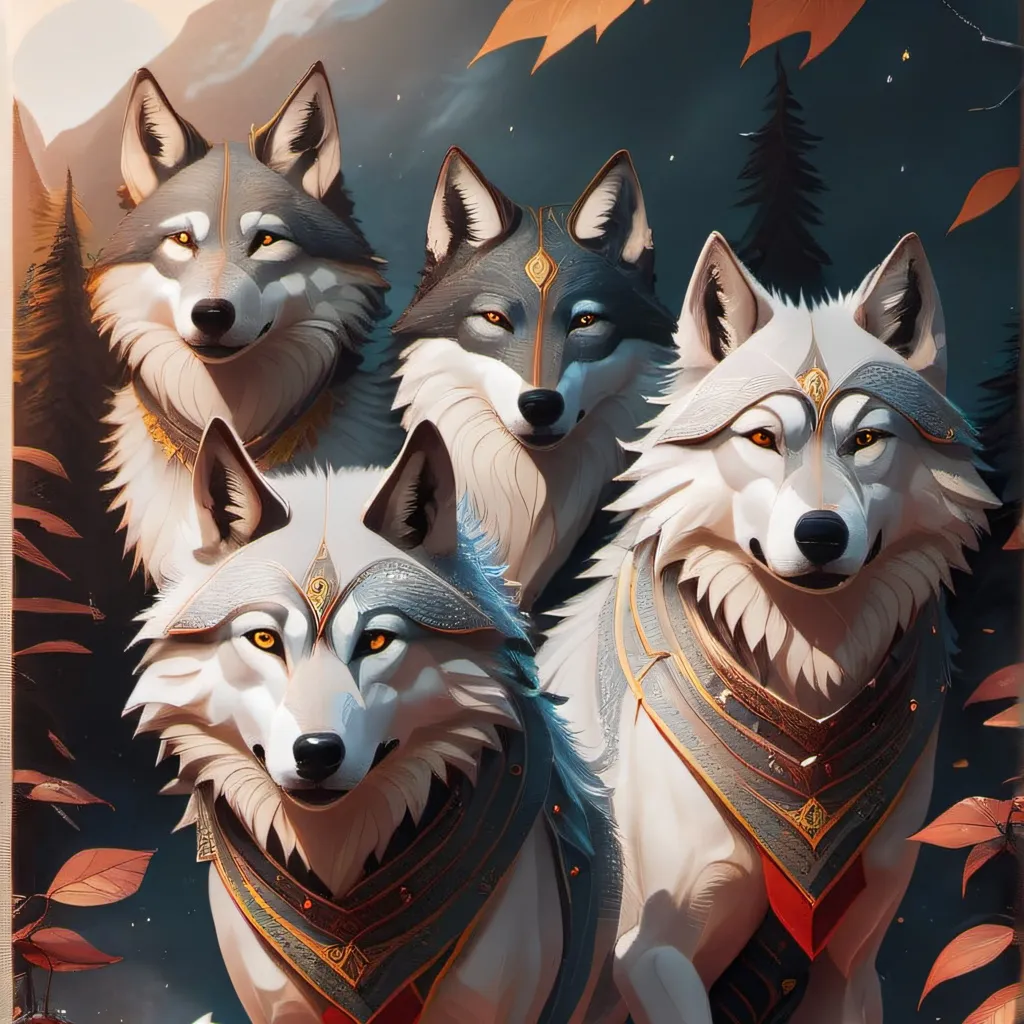 chat with ai character: 4 wolfs