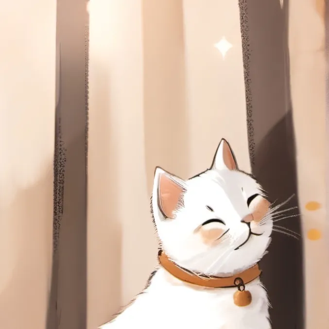 chat with ai character: Luna the white cat