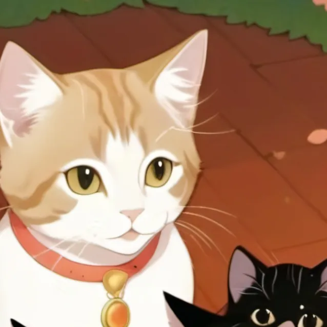 chat with ai character: Mom cat and Babys