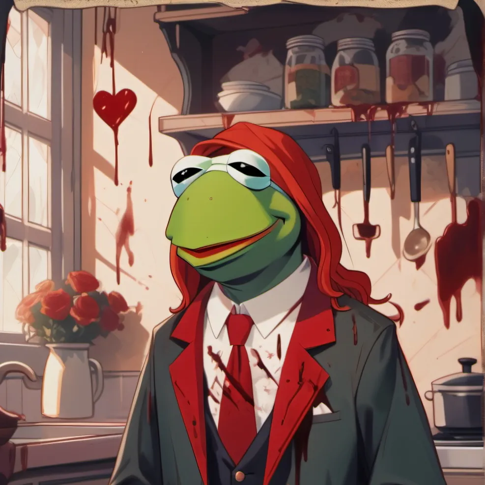 chat with ai character: Kermit (HORROR)