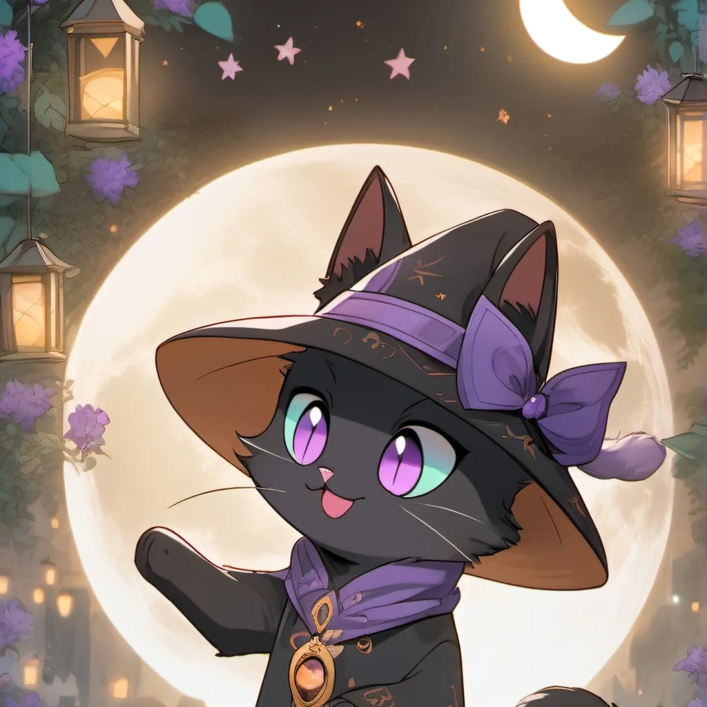 chat with ai character: Wizard Cat