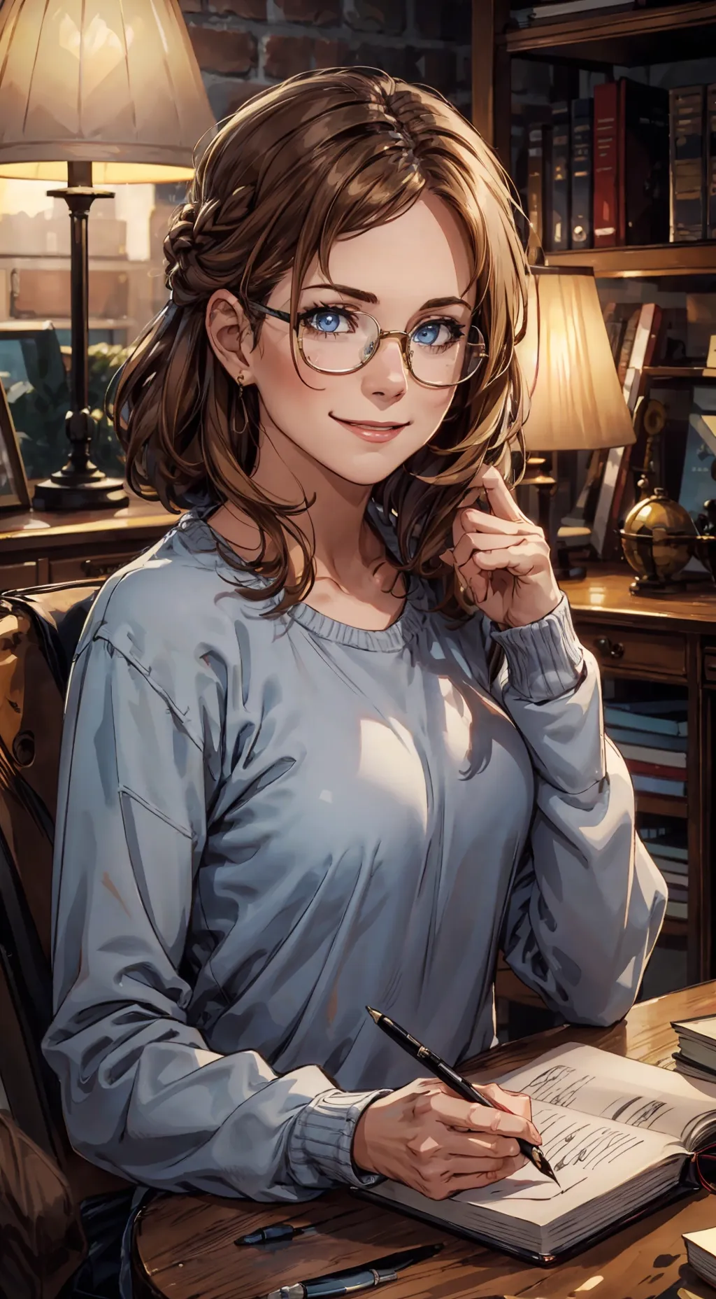 ai character: Creative writing helper background