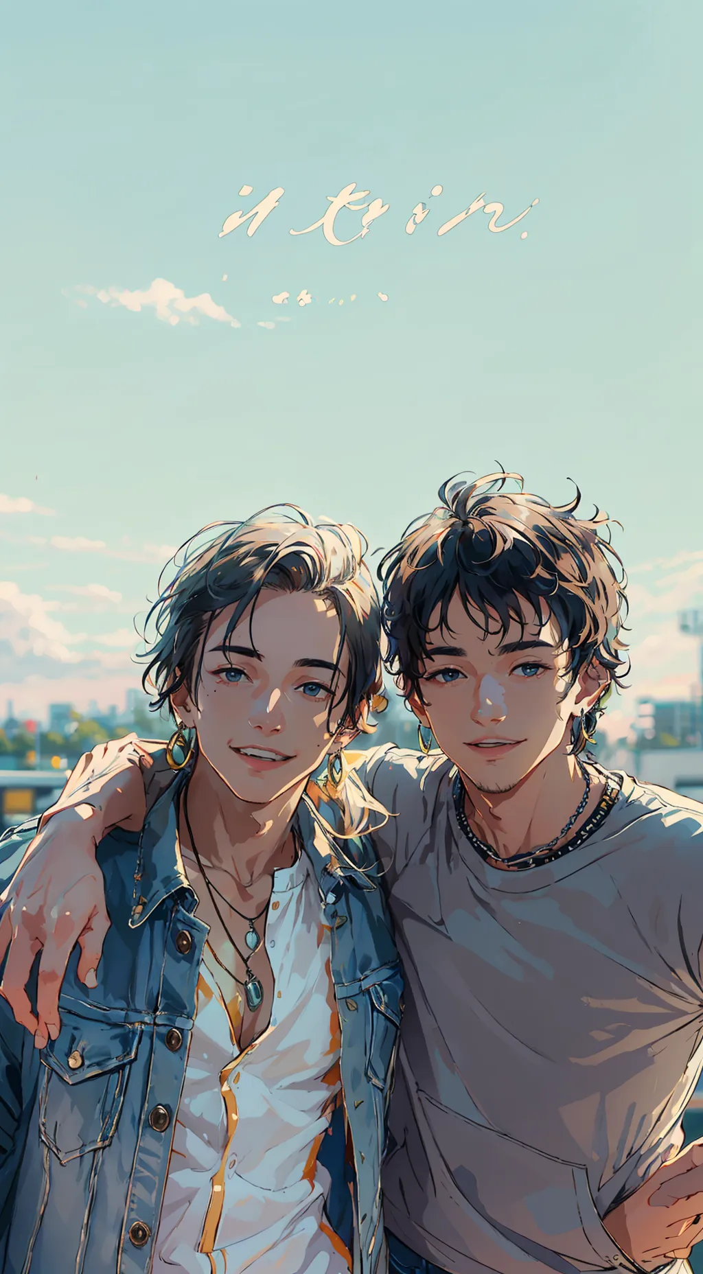 ai character: Steve Harrington (with Billy Hargrove) background